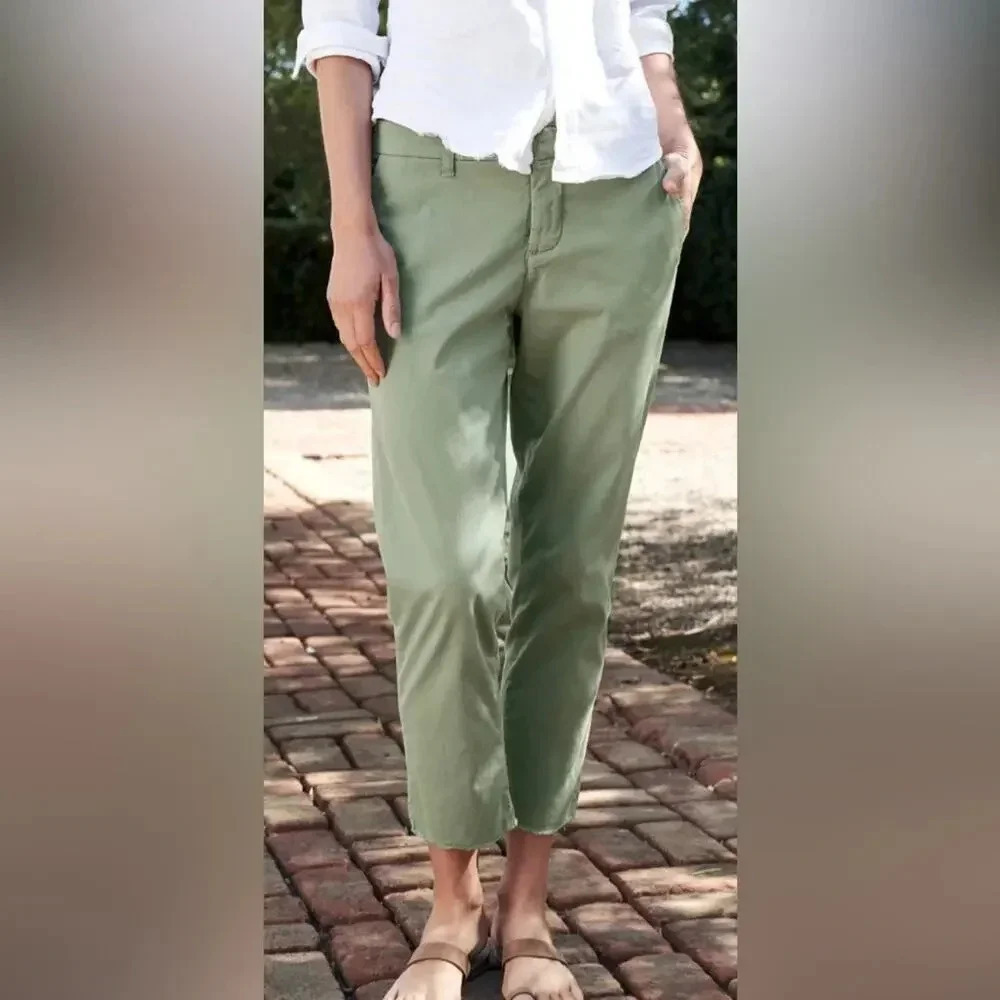 Frank & Eileen Wicklow Italian Chino Pant Green Sage Size 00